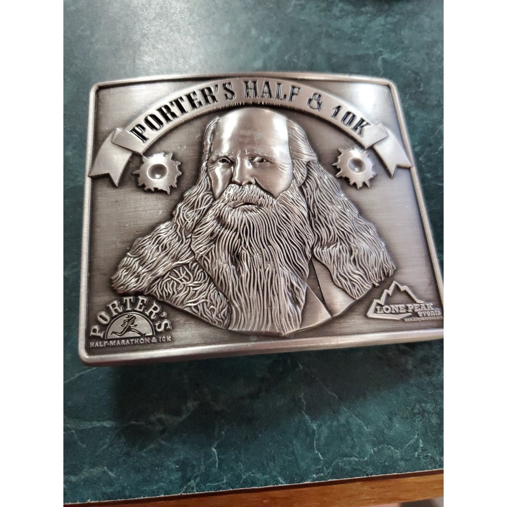 Porter's Half & 10K  Belt Buckle LE Limited Edition SymbolArts Pewter
